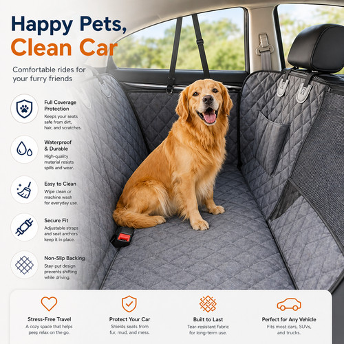 Dog car seat cover waterproof - car,