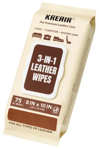 Leather wipes 75 - 3-in-1,